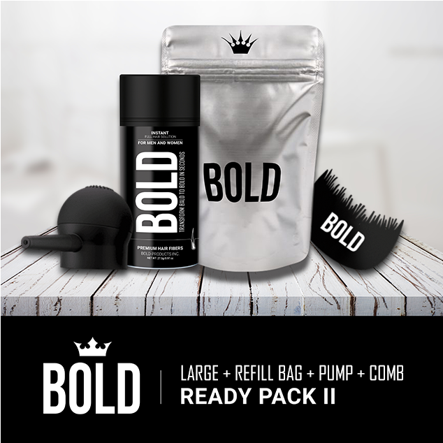 Ready Pack II - Large Bottle + Refill Bag + Applicator Pump + Hairline Comb (Save 27%)