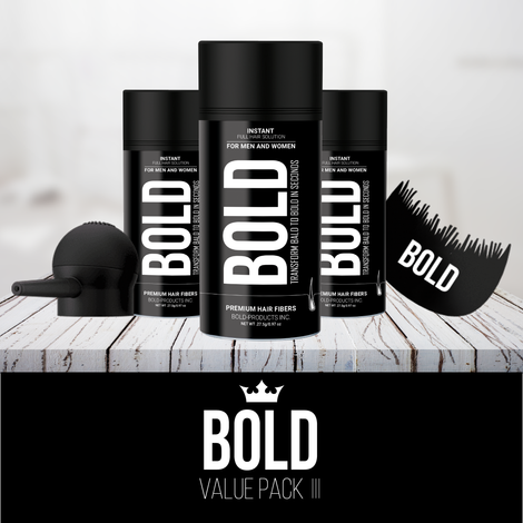 Bold Premium Hair Fibers- Value Pack I